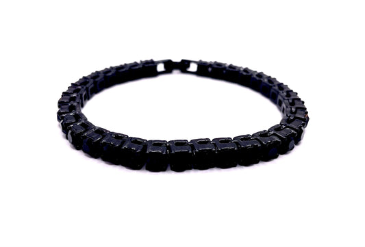 Black on black tennis bracelet